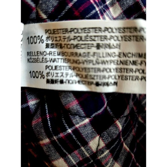 Red Winter Jacket With Faux Fur Hood & Plaid Lining Womens Small - Picture 5 of 5